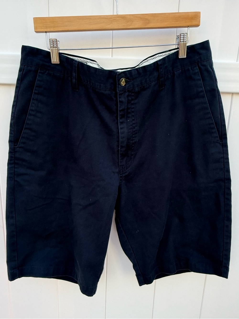 Volcom Men's Navy Flat-Front Shorts